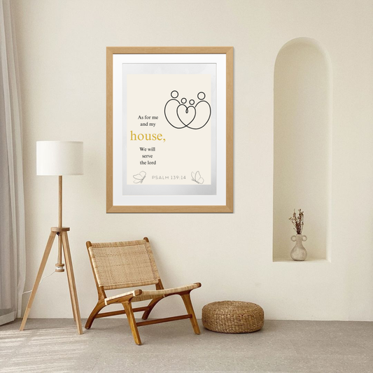 As for Me and My House – Christian Wall Art (Digital Printable)