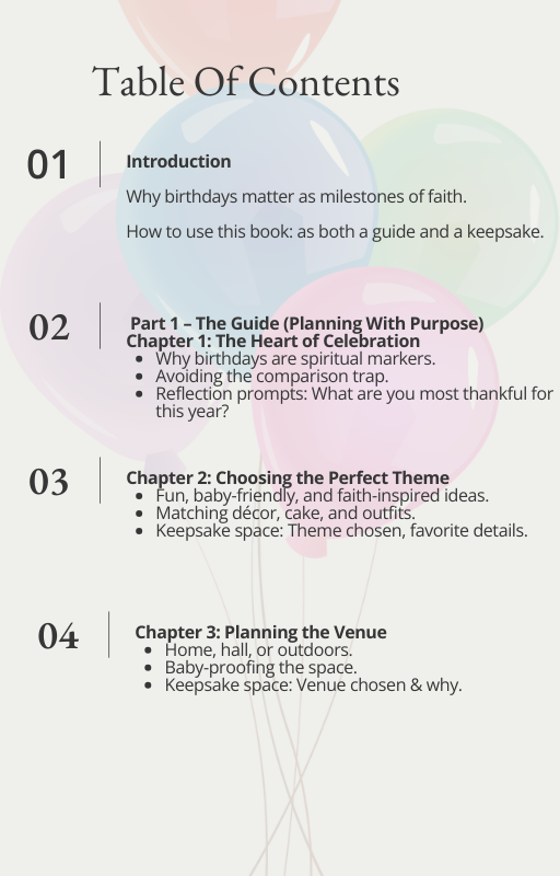 Celebrating God’s Gift: A Christian Parent’s Birthday Keepsake & Guide (Digital Download)